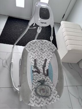 Ingenuity Gray & Teal Baby Swing - Cozy Infant Seat